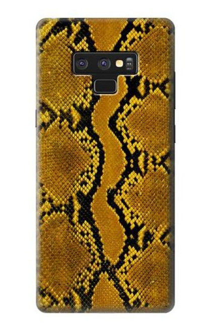 W3365 Python Imprimer Jaune graphique Peau Etui Coque Housse et Flip Housse Cuir pour Note 9 Samsung Galaxy Note9