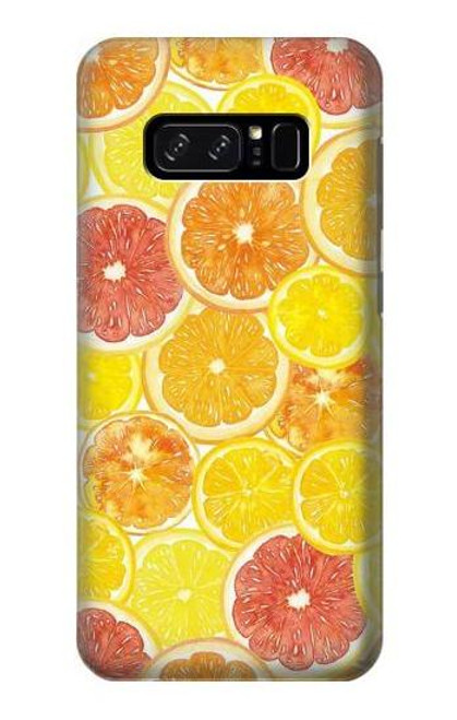 W3408 citron Etui Coque Housse et Flip Housse Cuir pour Note 8 Samsung Galaxy Note8