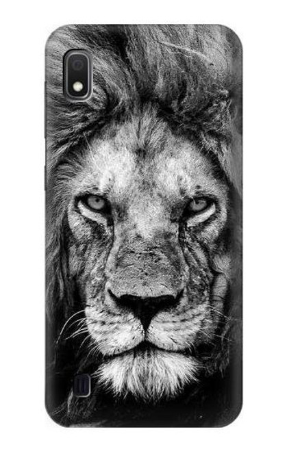 W3372 Lion Visage Etui Coque Housse et Flip Housse Cuir pour Samsung Galaxy A10