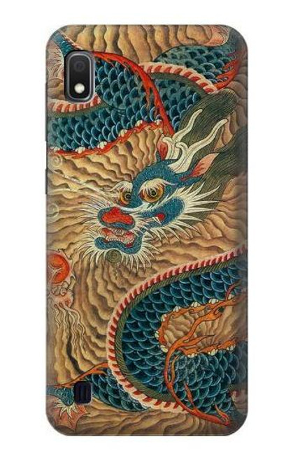 W3541 Peinture Dragon Nuage Etui Coque Housse et Flip Housse Cuir pour Samsung Galaxy A10