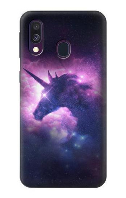 W3538 Licorne Galaxie Etui Coque Housse et Flip Housse Cuir pour Samsung Galaxy A40