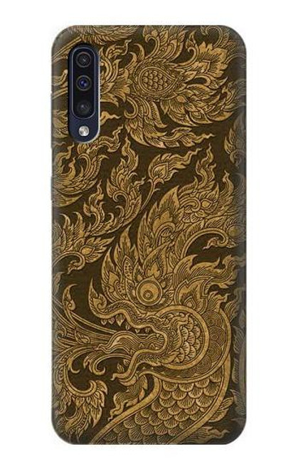 W3382 Thai Art Naga Etui Coque Housse et Flip Housse Cuir pour Samsung Galaxy A70