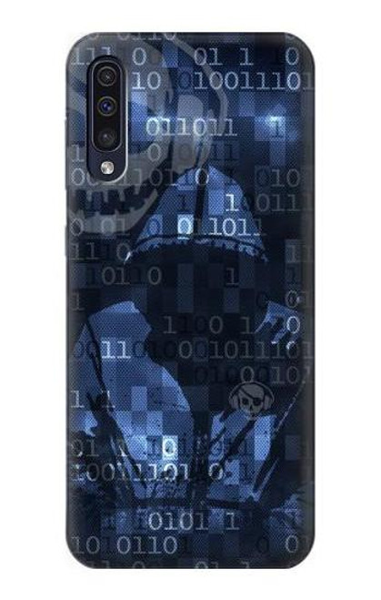 W3431 Numérique Cyber ​​code Hacker Etui Coque Housse et Flip Housse Cuir pour Samsung Galaxy A70