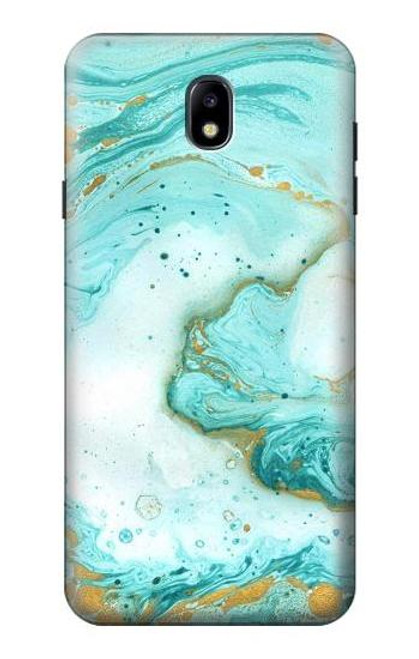 W3399 Vert Marbre Imprimer Graphique Etui Coque Housse et Flip Housse Cuir pour Samsung Galaxy J7 (2018), J7 Aero, J7 Top, J7 Aura, J7 Crown, J7 Refine, J7 Eon, J7 V 2nd Gen, J7 Star