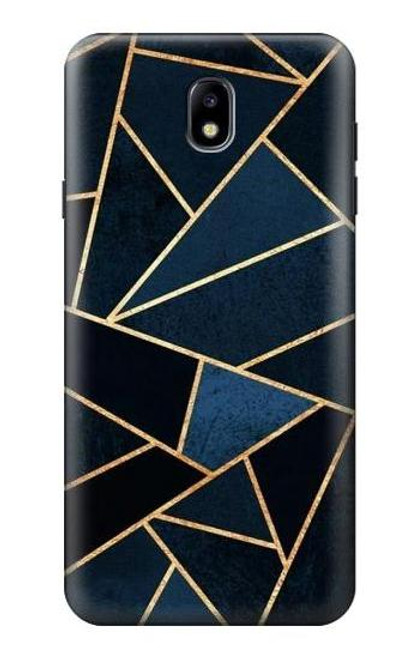 W3479 Marine Bleu Art Graphique Etui Coque Housse et Flip Housse Cuir pour Samsung Galaxy J7 (2018), J7 Aero, J7 Top, J7 Aura, J7 Crown, J7 Refine, J7 Eon, J7 V 2nd Gen, J7 Star