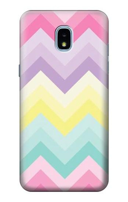 W3514 Arc en ciel Zigzag Etui Coque Housse et Flip Housse Cuir pour Samsung Galaxy J3 (2018), J3 Star, J3 V 3rd Gen, J3 Orbit, J3 Achieve, Express Prime 3, Amp Prime 3