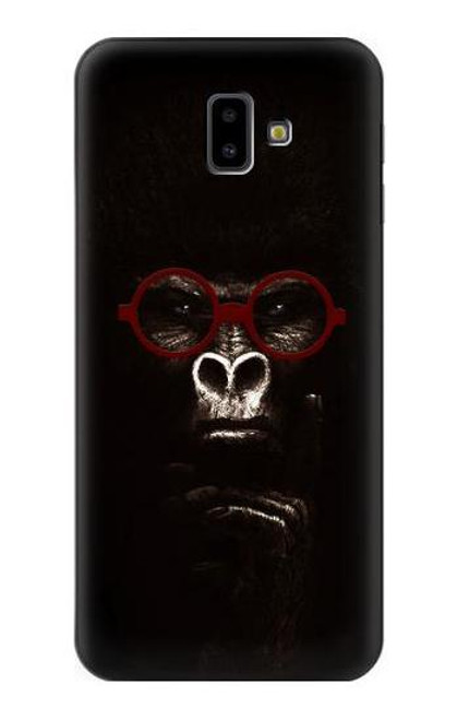 W3529 penser Gorilla Etui Coque Housse et Flip Housse Cuir pour Samsung Galaxy J6+ (2018), J6 Plus (2018)
