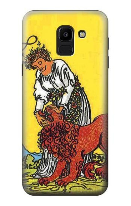 W3458 Force de carte de tarot Etui Coque Housse et Flip Housse Cuir pour Samsung Galaxy J6 (2018)