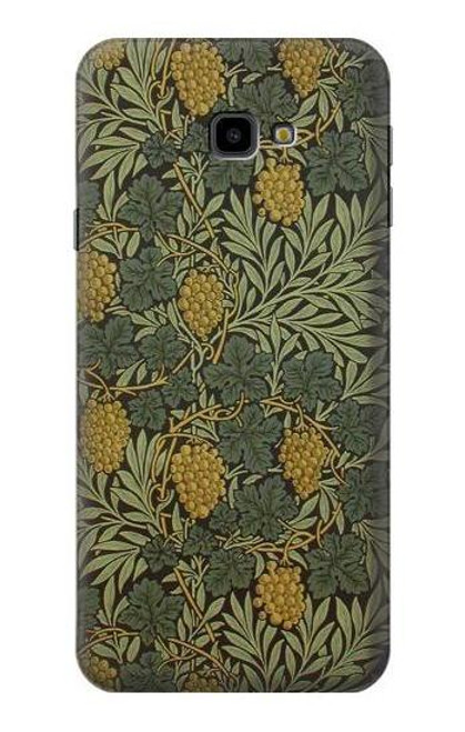 W3662 William Morris Vine Pattern Etui Coque Housse et Flip Housse Cuir pour Samsung Galaxy J4+ (2018), J4 Plus (2018)