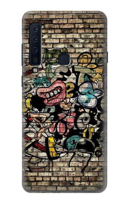 W3394 Graffiti mur Etui Coque Housse et Flip Housse Cuir pour Samsung Galaxy A9 (2018), A9 Star Pro, A9s