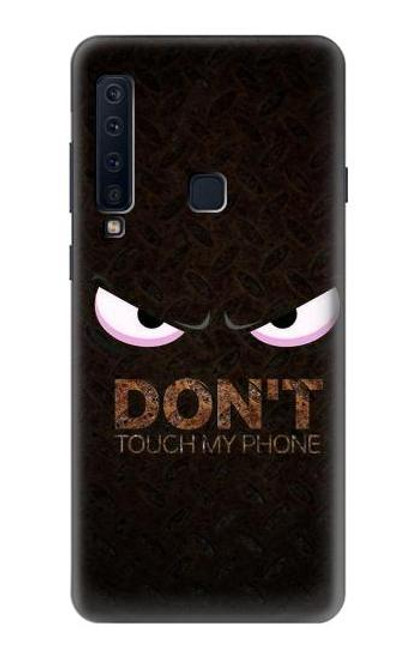 W3412 Ne touche pas mon téléphone Etui Coque Housse et Flip Housse Cuir pour Samsung Galaxy A9 (2018), A9 Star Pro, A9s