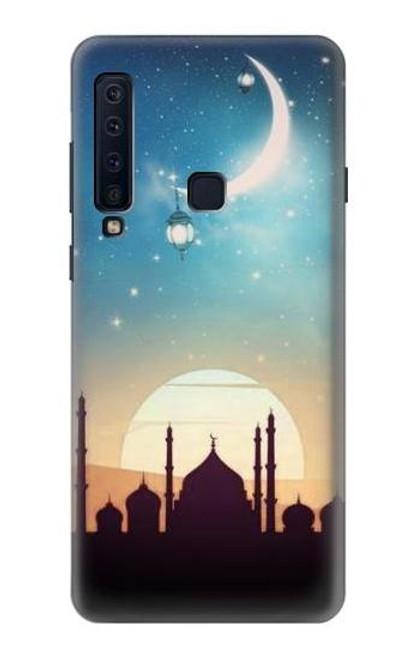 W3502 Coucher de soleil islamique Etui Coque Housse et Flip Housse Cuir pour Samsung Galaxy A9 (2018), A9 Star Pro, A9s