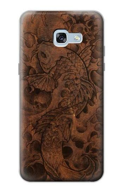 W3405 Graphique poisson Tatouage cuir Imprimer Etui Coque Housse et Flip Housse Cuir pour Samsung Galaxy A5 (2017)