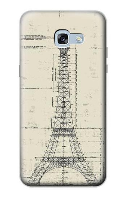 W3474 Dessin Architectural Eiffel Etui Coque Housse et Flip Housse Cuir pour Samsung Galaxy A5 (2017)