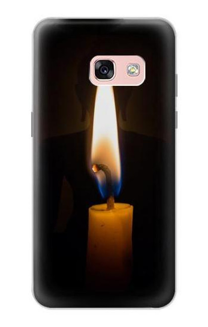 W3530 Bouddha bougie allumée Etui Coque Housse et Flip Housse Cuir pour Samsung Galaxy A3 (2017)