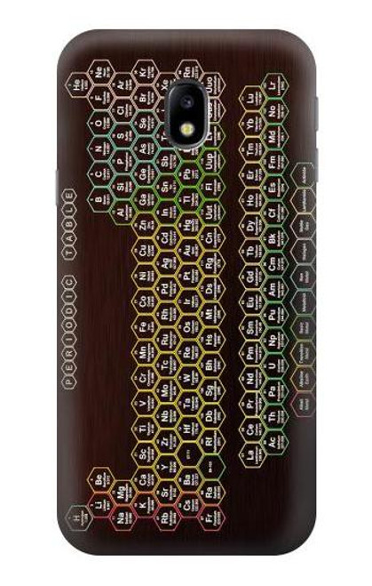 W3544 Néon Honeycomb Tableau périodique Etui Coque Housse et Flip Housse Cuir pour Samsung Galaxy J3 (2017) EU Version