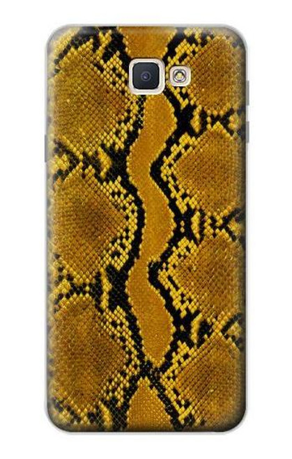 W3365 Python Imprimer Jaune graphique Peau Etui Coque Housse et Flip Housse Cuir pour Samsung Galaxy J7 Prime (SM-G610F)