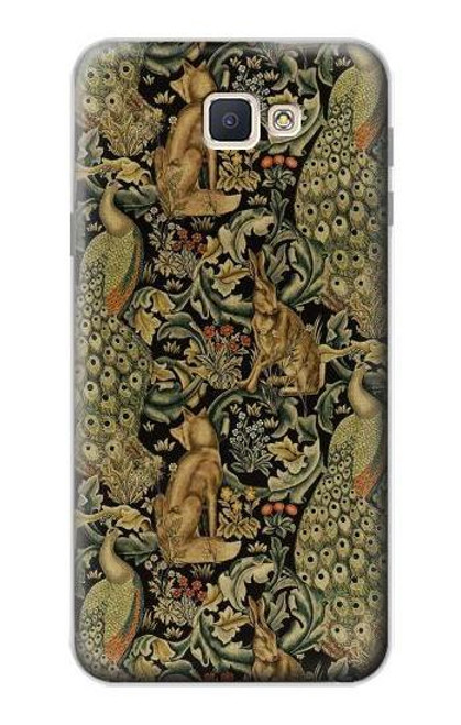 W3661 William Morris Forest Velvet Etui Coque Housse et Flip Housse Cuir pour Samsung Galaxy J7 Prime (SM-G610F)