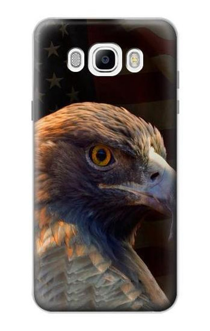 W3376 Aigle Drapeau américain Etui Coque Housse et Flip Housse Cuir pour Samsung Galaxy J7 (2016)