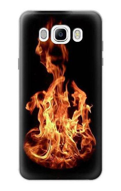 W3379 Cadre d'incendie Etui Coque Housse et Flip Housse Cuir pour Samsung Galaxy J7 (2016)