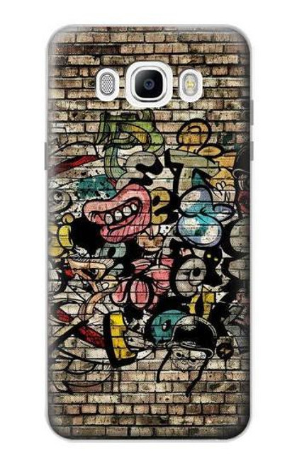 W3394 Graffiti mur Etui Coque Housse et Flip Housse Cuir pour Samsung Galaxy J7 (2016)