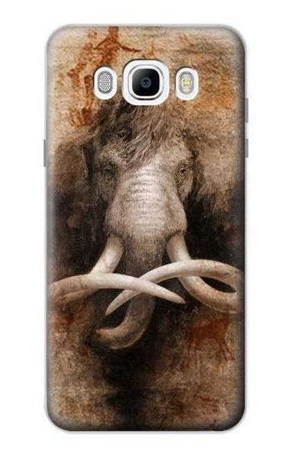 W3427 Mammoth Ancient Art la Grotte Etui Coque Housse et Flip Housse Cuir pour Samsung Galaxy J7 (2016)