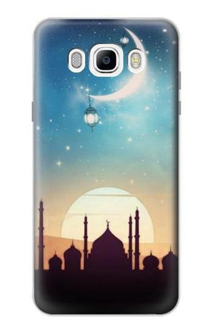 W3502 Coucher de soleil islamique Etui Coque Housse et Flip Housse Cuir pour Samsung Galaxy J7 (2016)