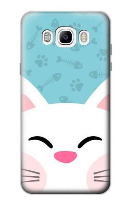 W3542 Chat mignon Dessin animé Etui Coque Housse et Flip Housse Cuir pour Samsung Galaxy J7 (2016)