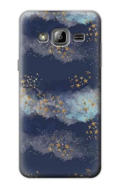 W3364 Ou Ciel Étoile Etui Coque Housse et Flip Housse Cuir pour Samsung Galaxy J3 (2016)