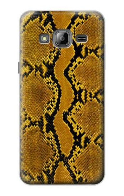 W3365 Python Imprimer Jaune graphique Peau Etui Coque Housse et Flip Housse Cuir pour Samsung Galaxy J3 (2016)