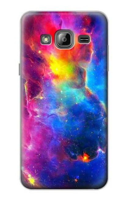 W3371 Ciel de nébuleuse Etui Coque Housse et Flip Housse Cuir pour Samsung Galaxy J3 (2016)