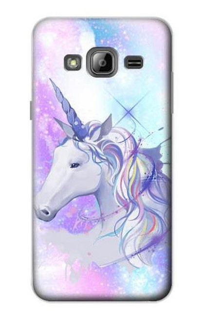 W3375 Licorne Etui Coque Housse et Flip Housse Cuir pour Samsung Galaxy J3 (2016)