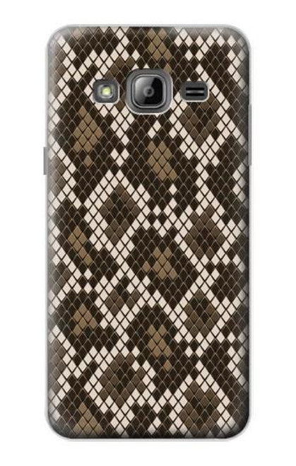 W3389 Seamless Serpent Motif graphique Peau Etui Coque Housse et Flip Housse Cuir pour Samsung Galaxy J3 (2016)