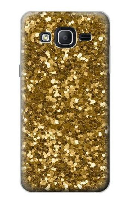 W3388 Imprimer or Glitter Graphic Etui Coque Housse et Flip Housse Cuir pour Samsung Galaxy On5