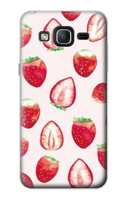 W3481 fraise Etui Coque Housse et Flip Housse Cuir pour Samsung Galaxy On5