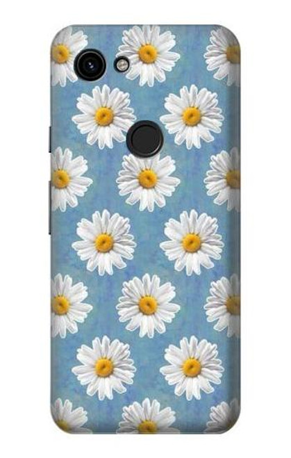 W3454 Marguerite Florale Etui Coque Housse et Flip Housse Cuir pour Google Pixel 3a