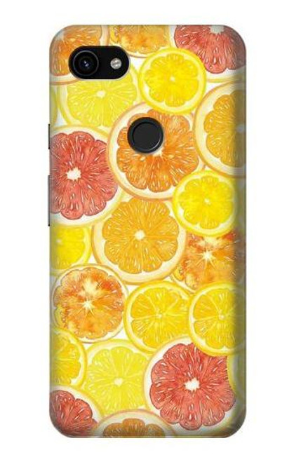 W3408 citron Etui Coque Housse et Flip Housse Cuir pour Google Pixel 3a XL