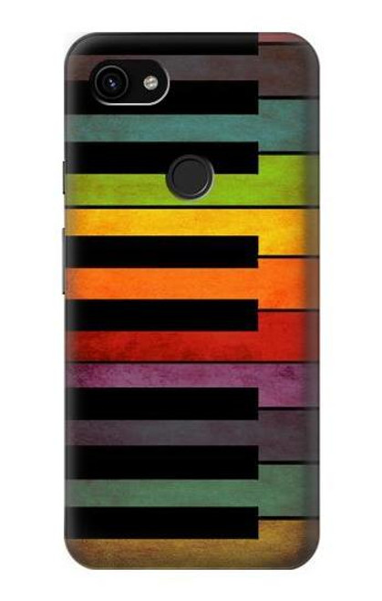 W3451 Piano coloré Etui Coque Housse et Flip Housse Cuir pour Google Pixel 3a XL