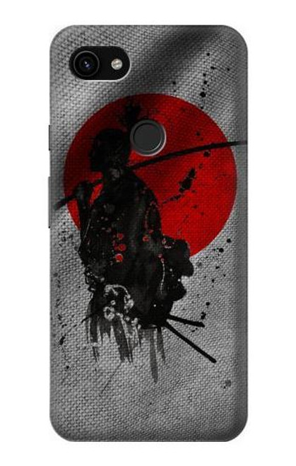 W3517 Japon Drapeau Samurai Etui Coque Housse et Flip Housse Cuir pour Google Pixel 3a XL