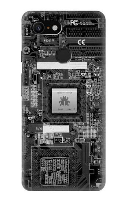 W3434 Punaise Circuit Board graphique Etui Coque Housse et Flip Housse Cuir pour Google Pixel 3