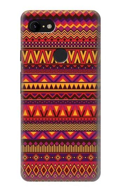 W3404 Aztèques Motif Etui Coque Housse et Flip Housse Cuir pour Google Pixel 3 XL