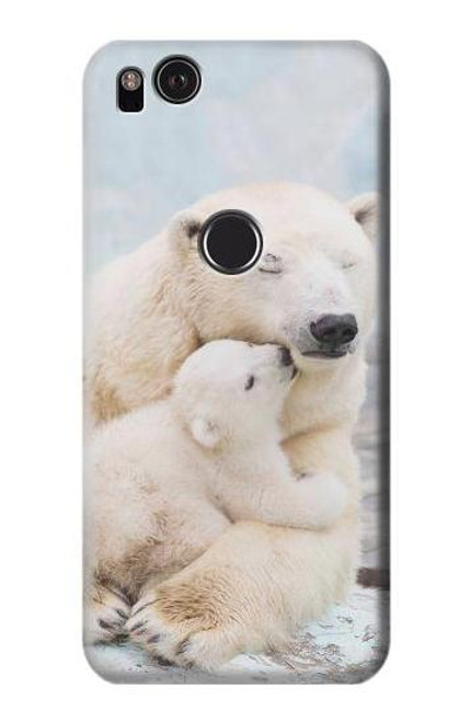 W3373 Famille d'ours polaire Etui Coque Housse et Flip Housse Cuir pour Google Pixel 2