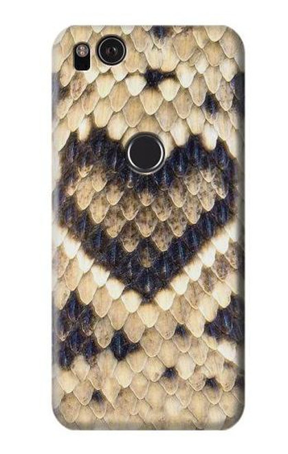 W3417 Diamant Rattle Serpent graphique Imprimer Etui Coque Housse et Flip Housse Cuir pour Google Pixel 2