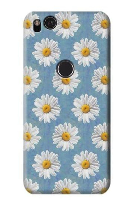 W3454 Marguerite Florale Etui Coque Housse et Flip Housse Cuir pour Google Pixel 2