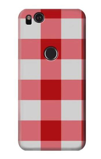 W3535 Rouge vichy Etui Coque Housse et Flip Housse Cuir pour Google Pixel 2