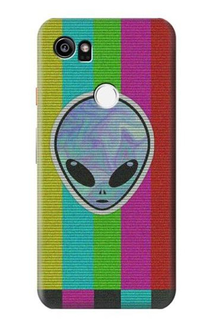 W3437 Extraterrestre Aucun signal Etui Coque Housse et Flip Housse Cuir pour Google Pixel 2 XL