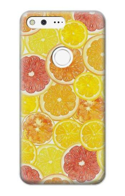 W3408 citron Etui Coque Housse et Flip Housse Cuir pour Google Pixel XL