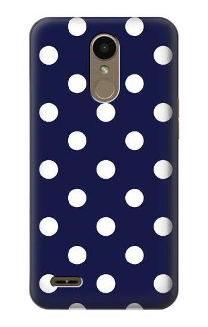 W3533 Bleu à pois Etui Coque Housse et Flip Housse Cuir pour LG K10 (2018), LG K30