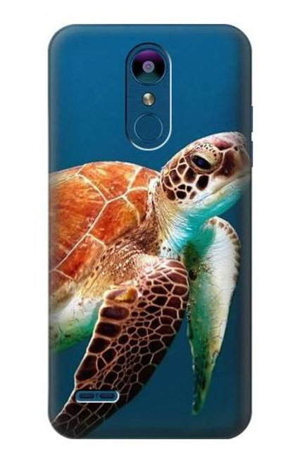 W3497 Vert tortue de mer Etui Coque Housse et Flip Housse Cuir pour LG K8 (2018)