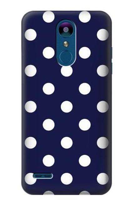 W3533 Bleu à pois Etui Coque Housse et Flip Housse Cuir pour LG K8 (2018)